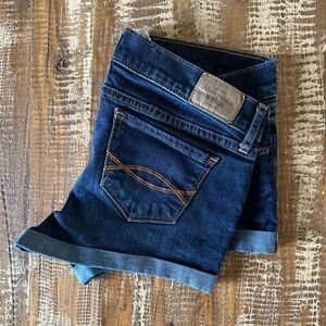 Abercrombie & Fitch Low Rise Cuffed Denim Shorts
